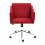 Кресло офисное «Milan» (хром флок, бордо, 10)